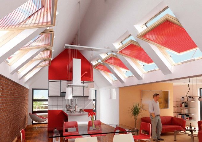 Jalousie am Velux-Dachfenster