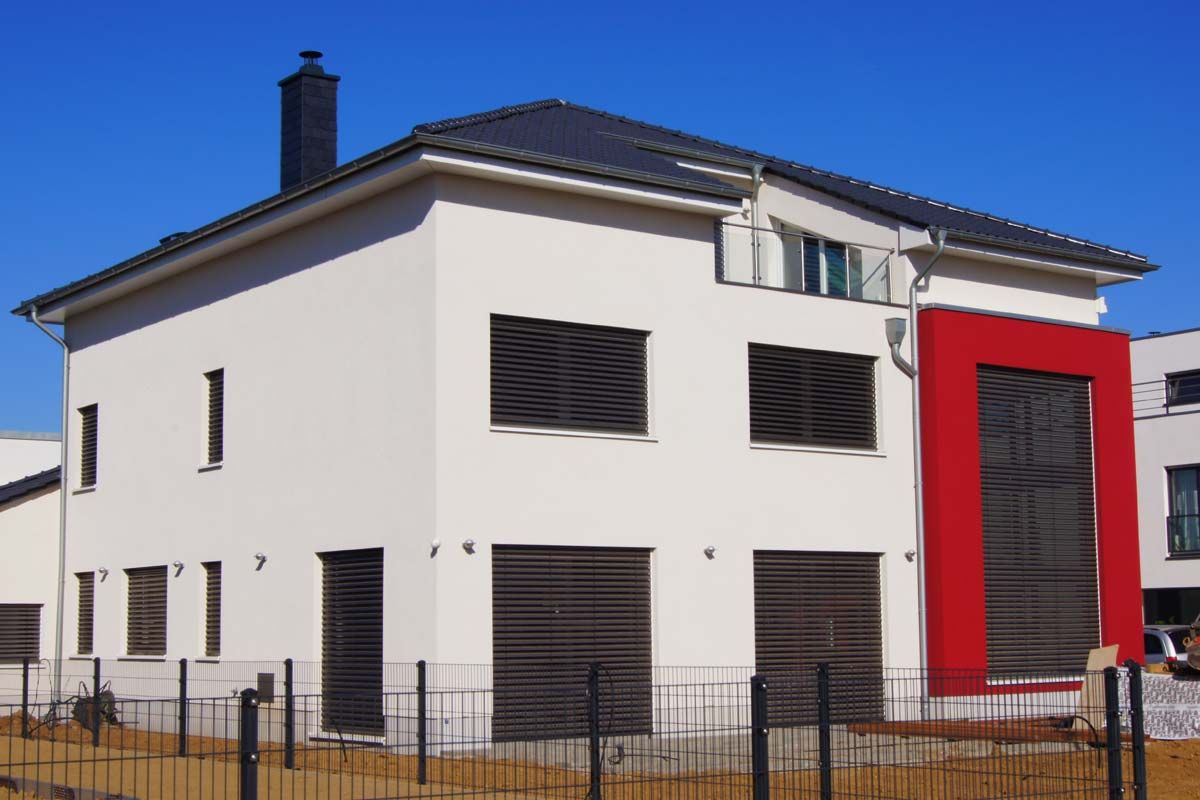 Raffstore, Lamellen halb geöffnet
